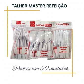Talheres para Refeição Descartáveis com 50 unidades - Mexa Bem