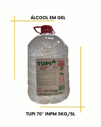 Álcool em gel TUPI 70° INPM 5KG/5L