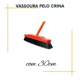 Vassoura Pelo de crina com Cabo