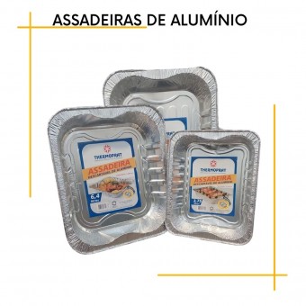 Assadeira e Formas de Alumínio Descartável Retangular 3.750 6.400e 8.500Litros Thermoprat