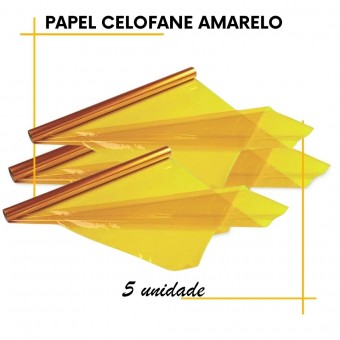 Papel Celofane com 5 unidades
