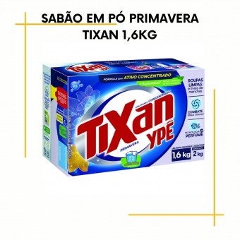 Sabão em Pó - Lava Roupas-Primavera 1,6kg Tixan