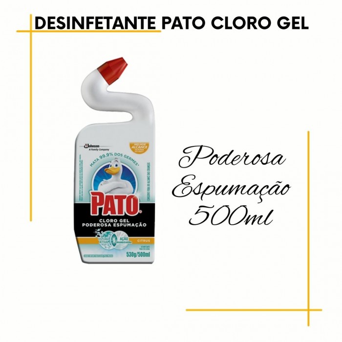 Desinfetante Pato Cloro Gel Poderosa Espumação 500ml