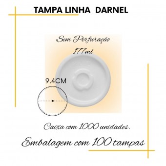 Tampa Descartável para Copo Isopor  118ml e 177ml - Darnel