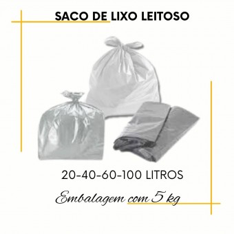 Saco Lixo Leitoso com 5Kg