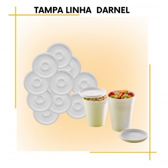 Tampa Descartável para Copo Isopor  118ml e 177ml - Darnel