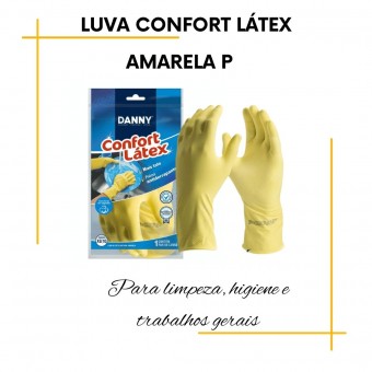 Luva Latex Amarela-Tamanhos P,M e G