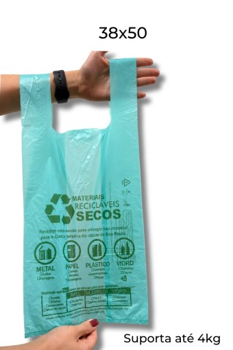 SACOLA BIO VERDE 38X50 C/500