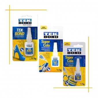 Cola Adesiva Instantâneo - Uso Doméstico-5gr- Tek Bond