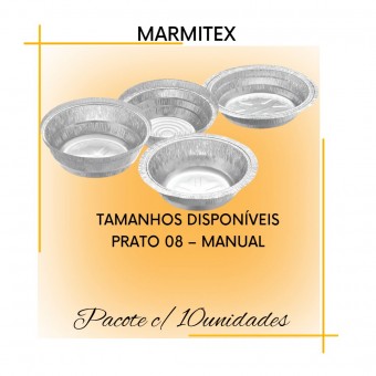 Marmitex Alumínio Descartável Redondo com Tampa Manual