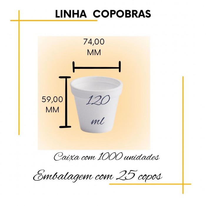 Copos Descartável de Isopor Copobras