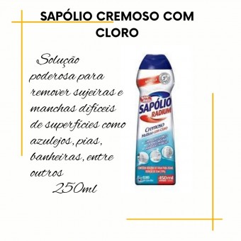 Limpador Multiuso Cremoso com Cloro 250ml Sapólio Radium 