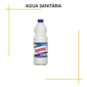 Agua Sanitária embalagens com 1, 2 e 5 Litros-Suprema