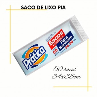Sacos  Lixo Para Banheiro Branco com 50 unidades -Prática