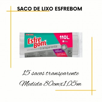 Saco Lixo Transparente Esfrebom