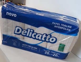 PAPEL INTERFOLHA C/1000 DELICATTO 20X20CM