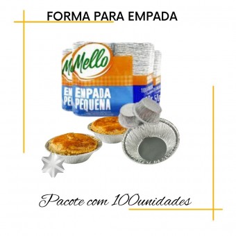 Forminha De Empada  Descartável 100unidades  - Mello Volume 130ml