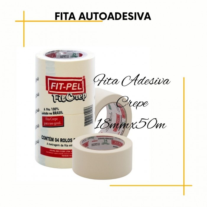 Fita Crepe Auto Adesiva - Fit Pel
