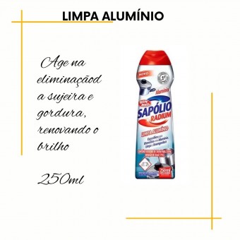 Limpa Alumínio Cremoso  250ml Sapólio Radium 