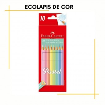 Lápis de Cor Ecolapis 10cores Pastel