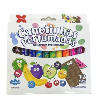 CANETINHA HIDRO 12CORES CHEIRO FRUTAS