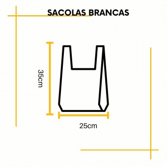 Sacola Branca Virgem 25x35 com 1000 unidades Altaplast
