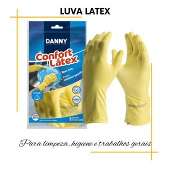 Luva Latex Amarela-Tamanhos P,M e G