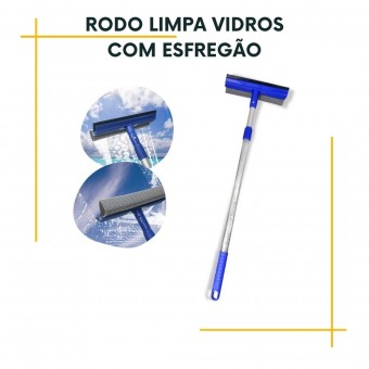 RODO LIMPA VIDROS COM ESFREGÃO ZEIN