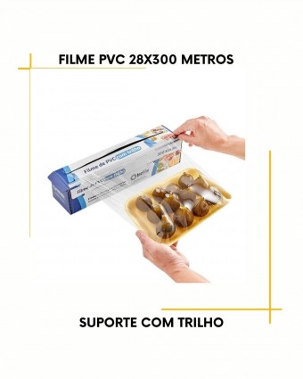 Filme PVC c/suporte -  28x300 metros -Tecfilm