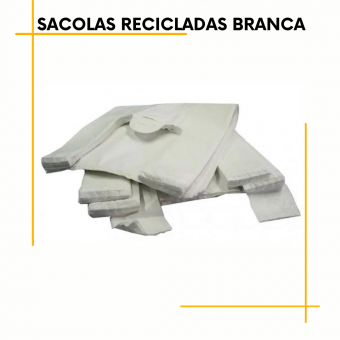 Sacola Reciclada Branca embalagem com 1Kg