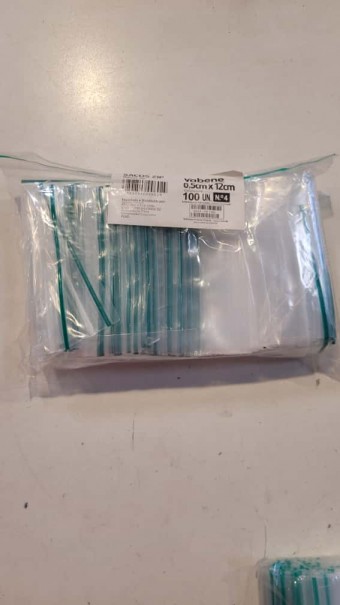 Saco Zip Lock n4 -  8,5cmx12cm C/100 unidades