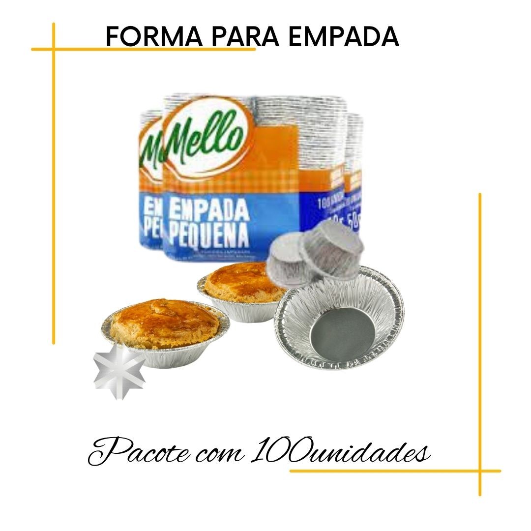 Forminhas de empada  Alumínio descartável Ideal para os profissionais do varejo, com toda a qualidade, praticidade, higiene e beleza para acomodar e servir os alimentos.
Produto sem tampa.